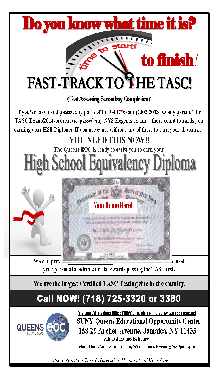 HSE High School Equivalency Program SUNY Queens Educational
