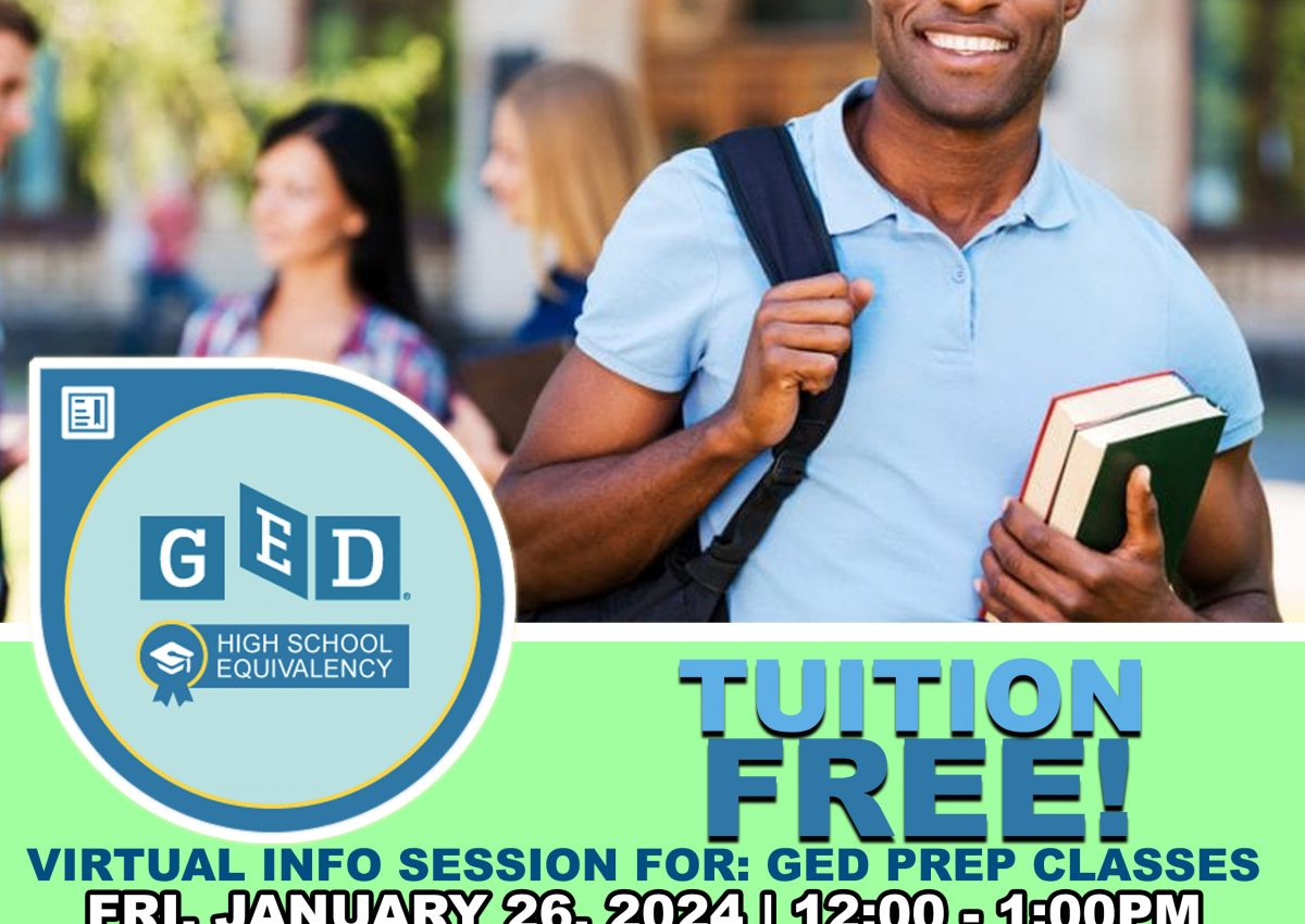 Virtual Information Session for GED Preparation Classes Friday
